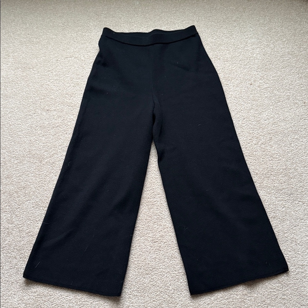 J. Crew Black Sweater Pants Cropped